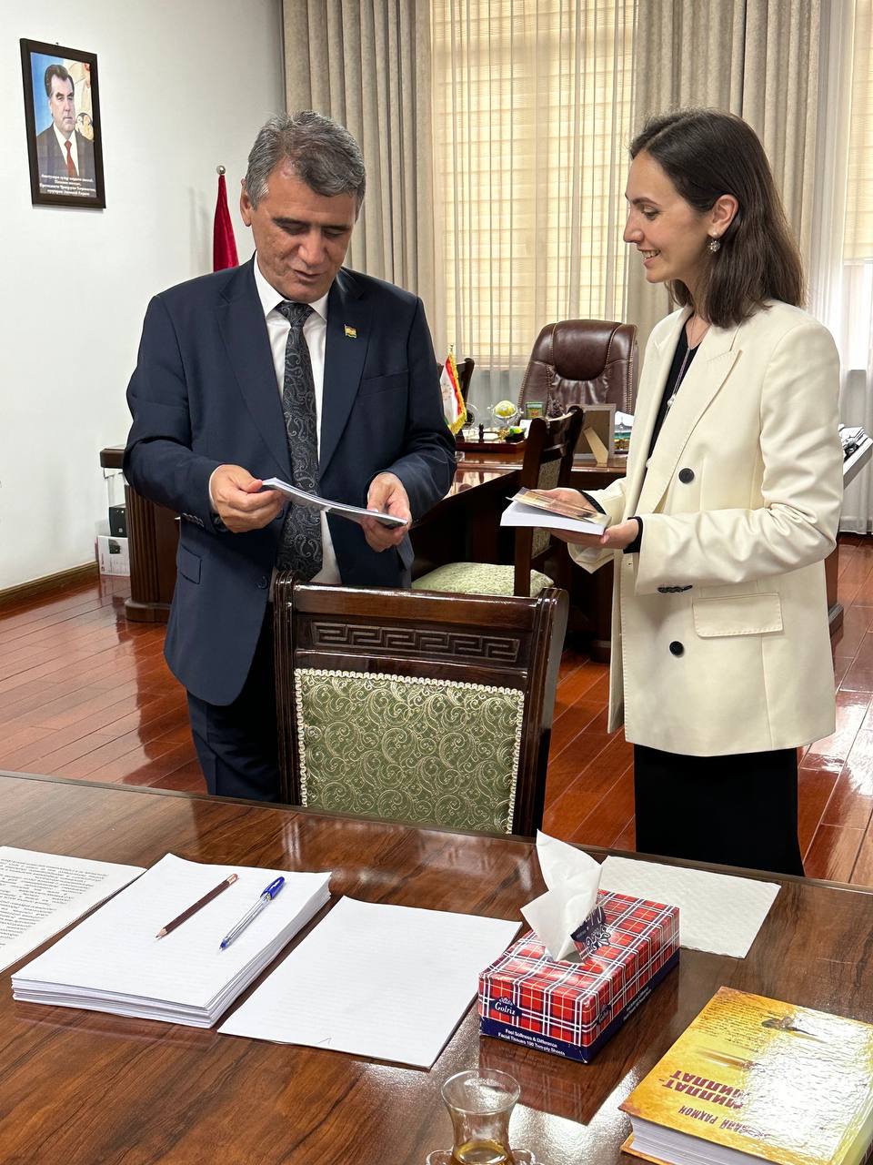 НИИРК – Делегация НИИРК встретилась с руководством Национальной библиотеки Таджикистана