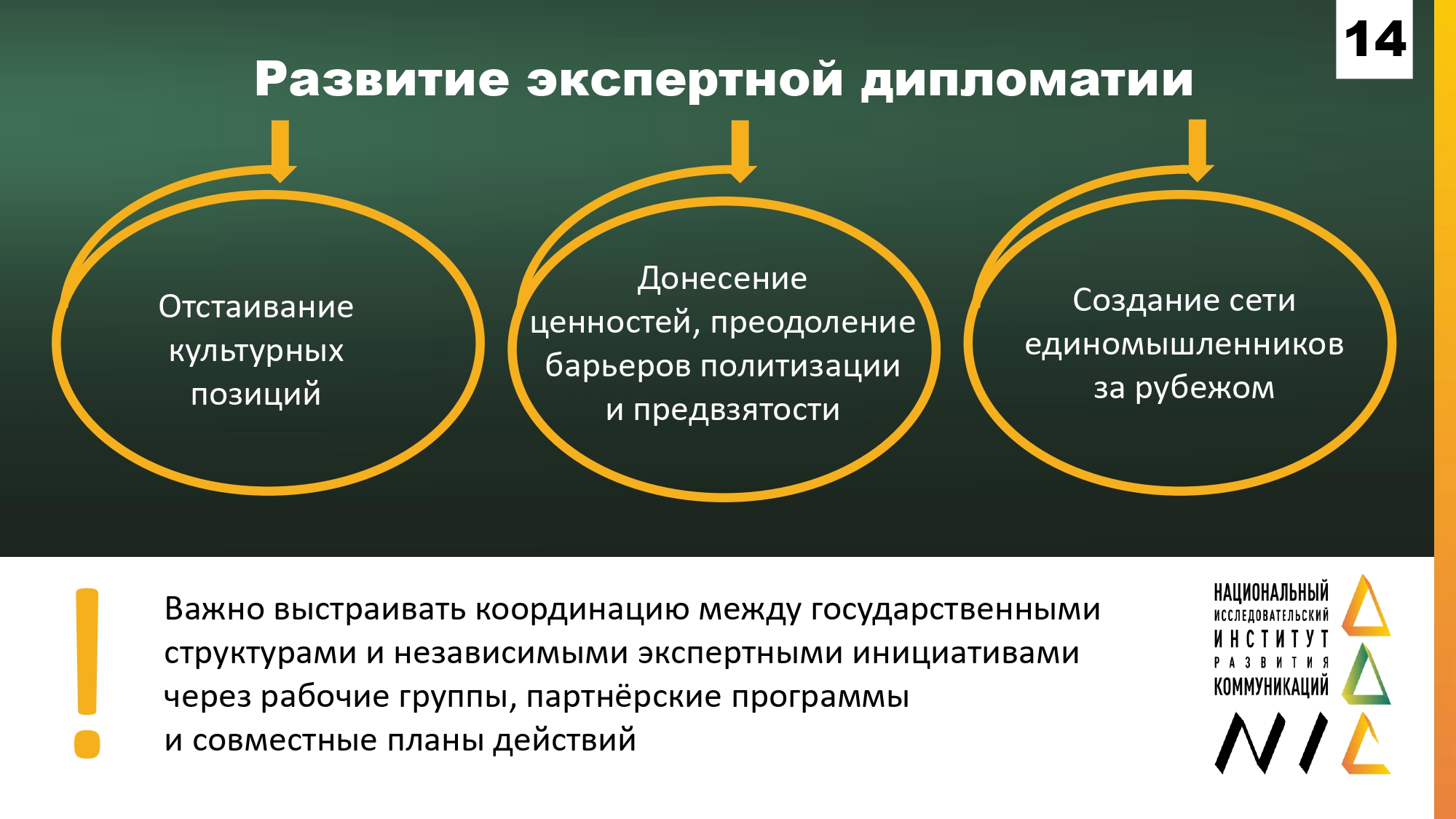 НИИРК – НИИРК на парламентском форуме: экспертная дипломатия как ответ на вызовы «отмены» российской культуры
